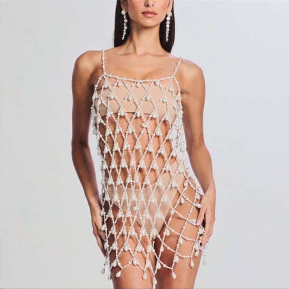 Retrofete Tulum Dress pearl embellished NWT